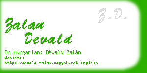 zalan devald business card