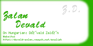 zalan devald business card